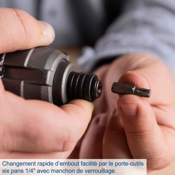 Cordless impact wrench 1/4 - SCHEPPACH - 20V IXES - Torque 180 Nm - without battery or charger - C-ID180-X