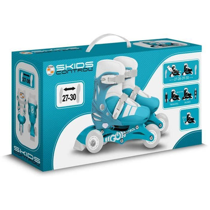 2-in-1 Inline Skates - STAMP - SKIDS CONTROL - 3 wheels - Size 27-30 - Unisex