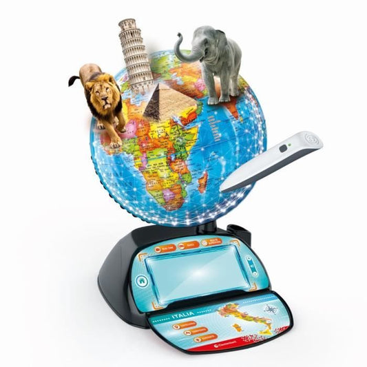 CLEMENTONI - Exploraglobe - Real-time travel - 3 game modes and 28 activities - Bluetooth pen