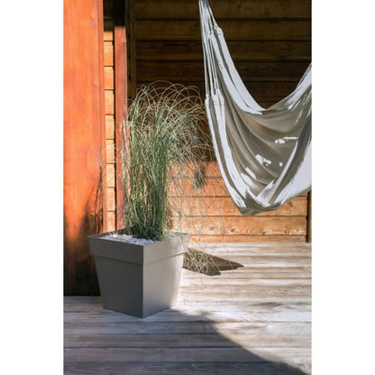 EDA Square Pot Tuscany - 50 cm - 87 L - Taupe