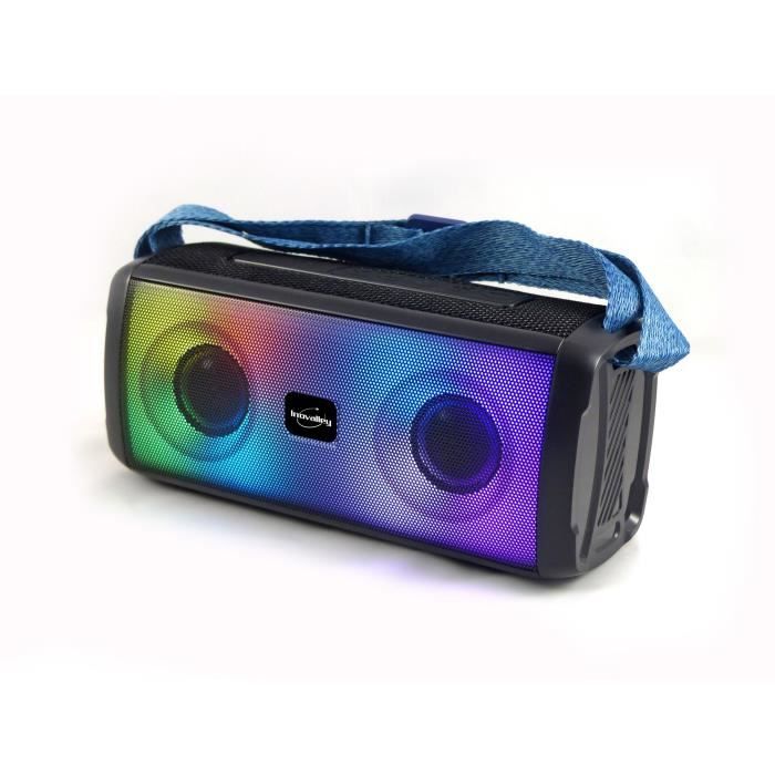 Bluetooth light speaker - INOVALLEY - HP345-B - 10W - LEDs - Bluetooth V5.3 - Microphone - TWS - FM - USB 2.0 - micro SD - AUX-IN