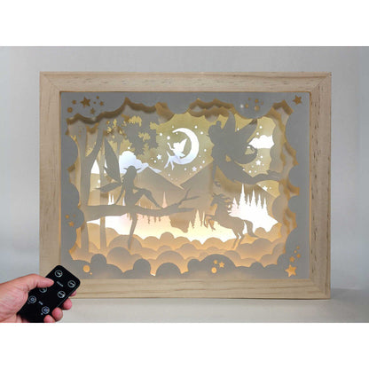 Magical Fairies wood lamp