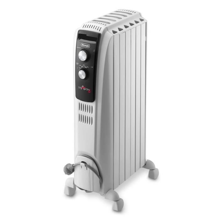 Dragon4 DELONGHI oil bath radiator - 1500W - 3 heating stages - Real Energy technology - Chimney effect