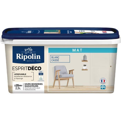 Multi-surface decorative spirit, matte off-white - RIPOLIN - 2.5 L