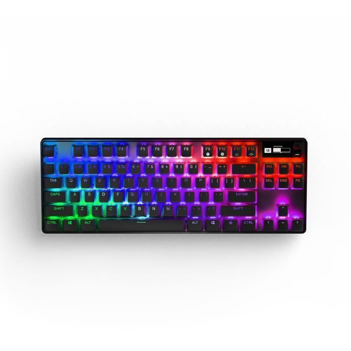 Mechanical gaming keyboard - STEELSERIES - APEX PRO TKL WIRELESS (2023) - Without numeric keypad - Wired - With adjustable switches - Black