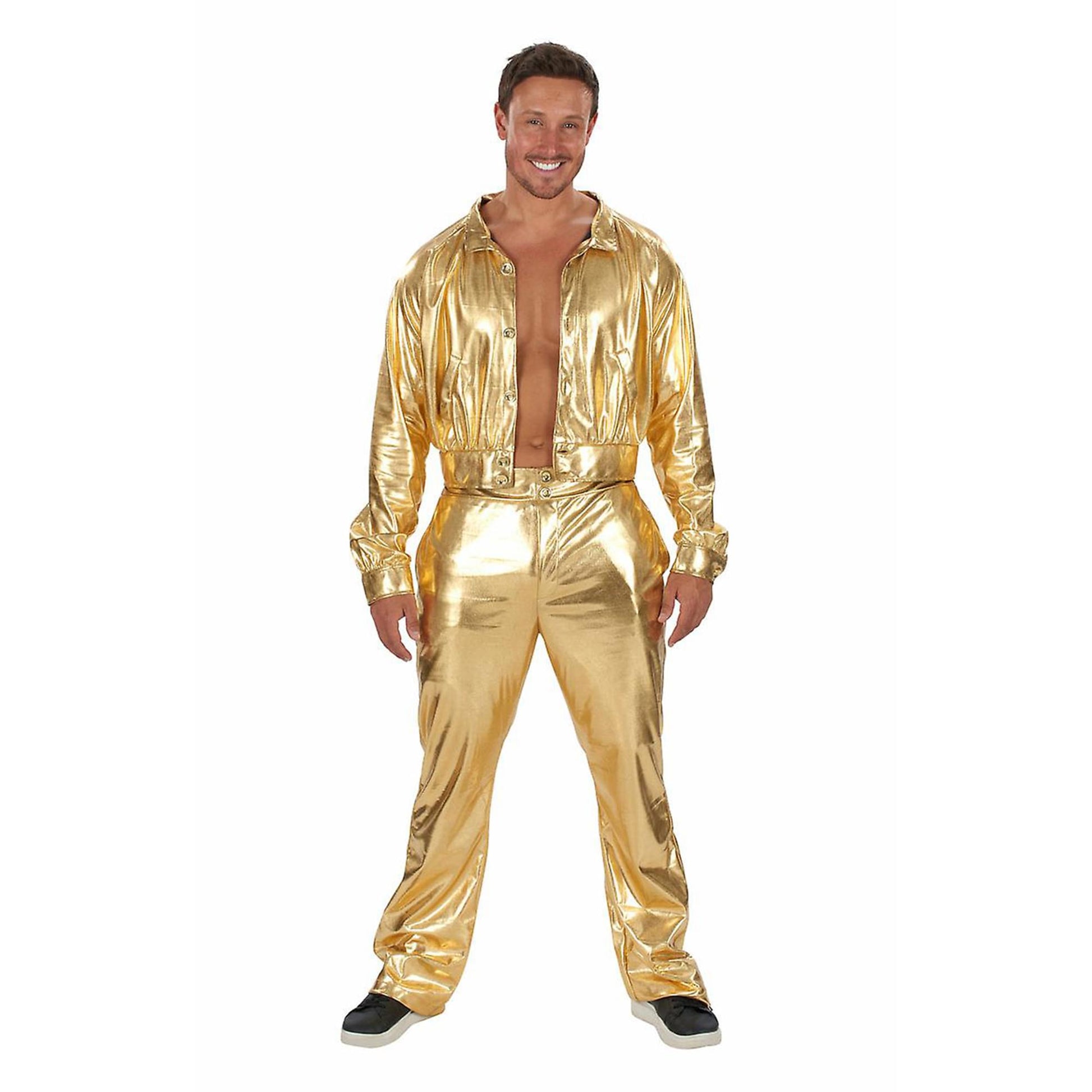 70's Gold Suit Disco Man Adult Costume | Extra Large