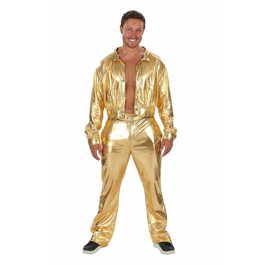 70's Gold Suit Disco Man Adult Costume | Extra Large