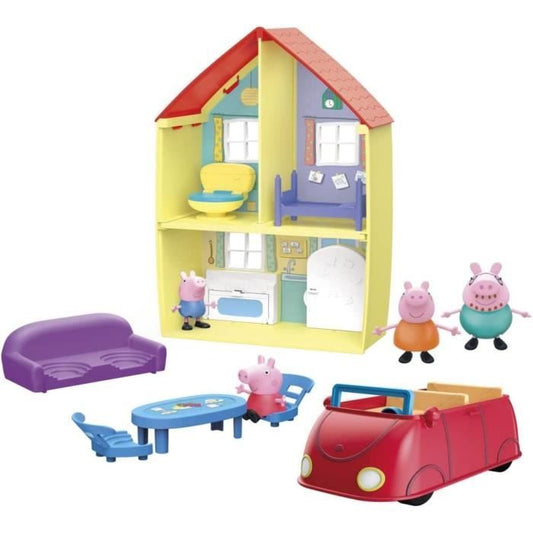Peppa and her family house set - PEPPA PIG - Toy for 3 year olds - Fun accessories included
