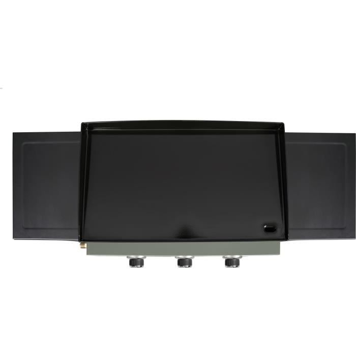 Gas griddle on trolley - LIVOO - DOC326 - 3 burners - Green / Black