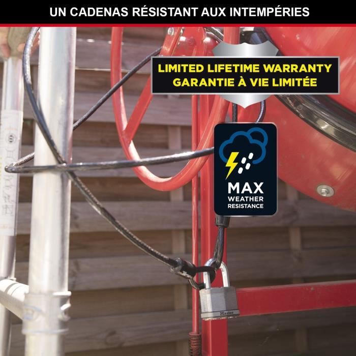 Steel padlock - 50 mm - D: 8 mm - octagonal shackle