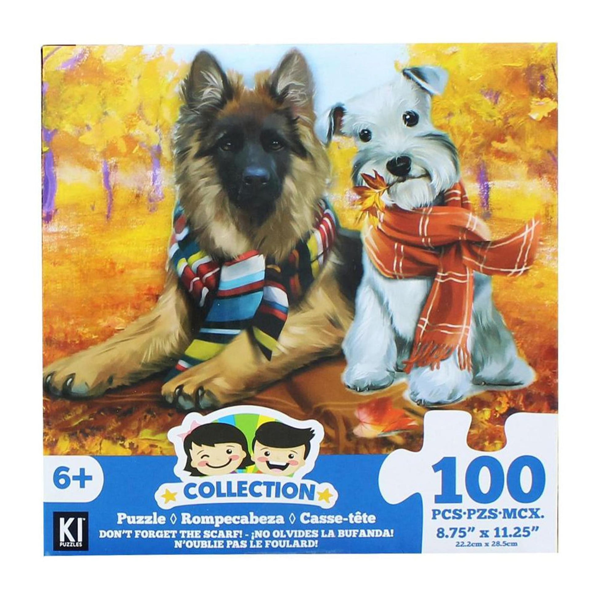 Dogs In Scarves 100 Piece Juvenile Collection Jigsaw Puzzle