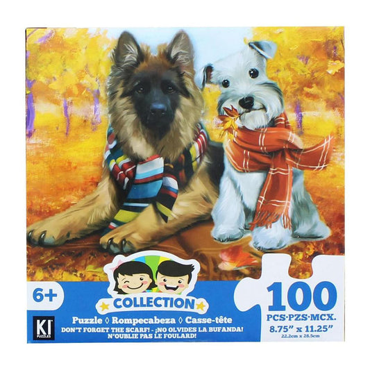 Dogs In Scarves 100 Piece Juvenile Collection Jigsaw Puzzle