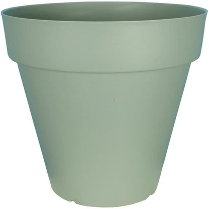 RIVIERA SOLEILLA round flower box - Plastic - Diameter 50 cm - Clay green