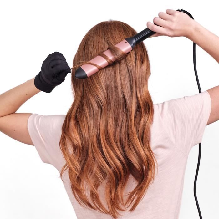 Babyliss Oval Waving Wand C457E Pink and Black Curling Iron - 3030050176421