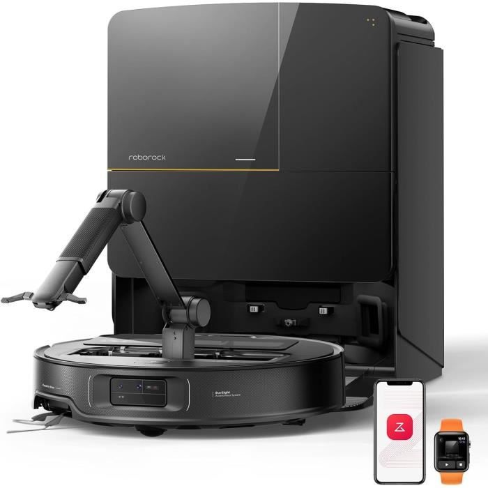 ROBOROCK SAROS Z70 - Robot Vacuum Cleaner - OmniGrip Articulated Arm - 22000 Pa Power - Ultra Slim Design