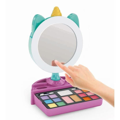 CLEMENTONI - Unicorn makeup mirror - Light ring - Makeup and hair and nail accessories - From 7 years old
