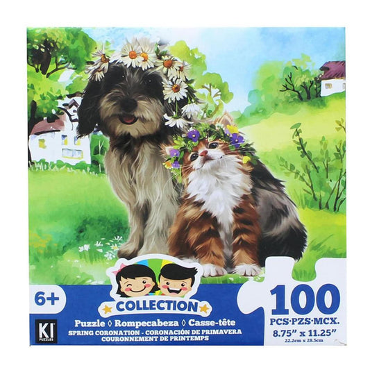 Dog and Cat 100 Piece Juvenile Collection Jigsaw Puzzle