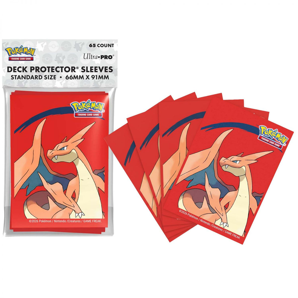 Pokemon TMG Mega Charizard Y Deck Protector Sleeves | 65 Count