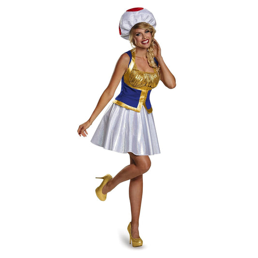 Super Mario Bros Toad Women's Toad Costume Dress Junior 7-9