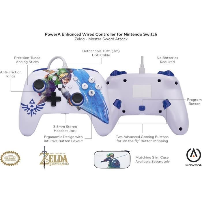 Wired Controller - POWER A - Nintendo Switch - Master Sword Attack