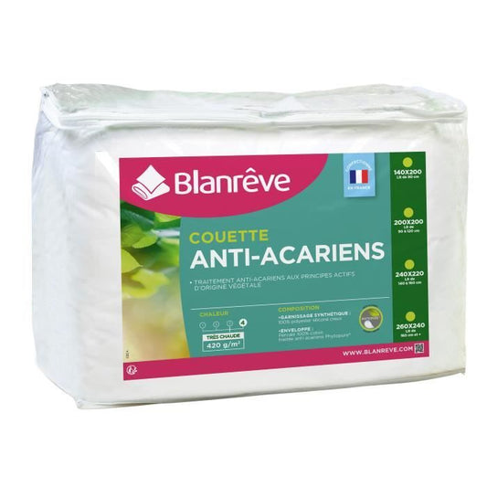 BLANREVE Percale very warm duvet - Anti-mites - 420g / m² - 240x260cm