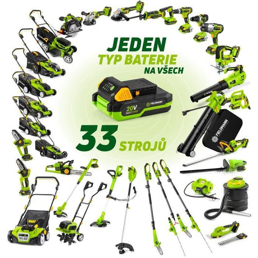 Cordless lawn mower - FIELDMANN - 20V - 37 cm cut - Battery and charger not included