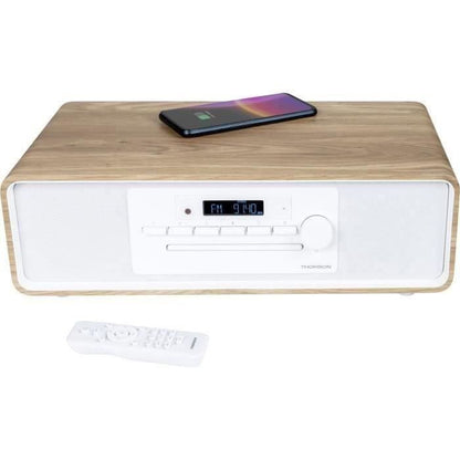 Bluetooth Micro-system - THOMSON - White and Black - FM/CD/MP3/USB Radio, 60W, Equalizer
