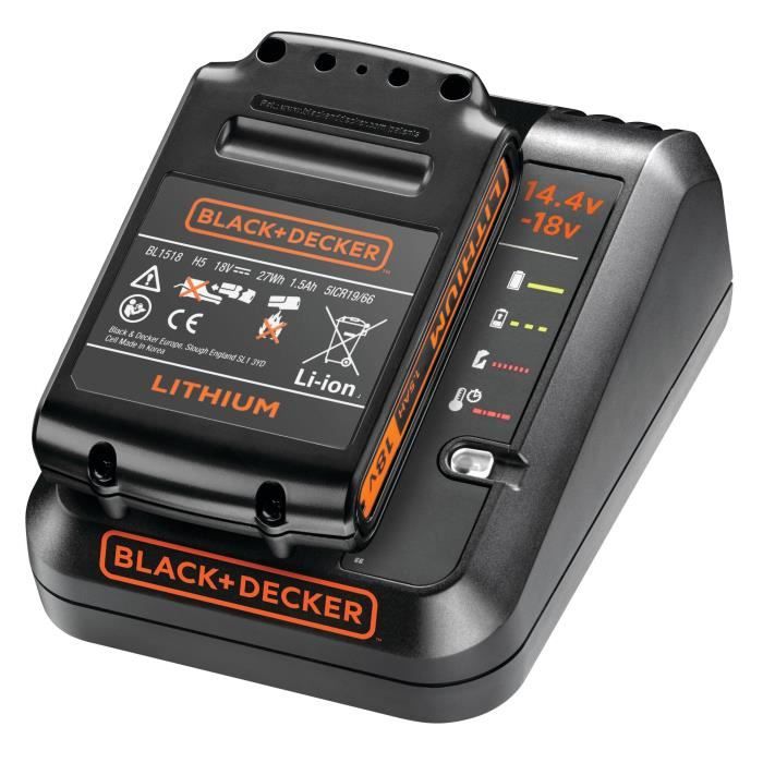 Chargeman 1.0 Ah for batteries 14.4V A 18V Black+Decker - BDC1A -QW