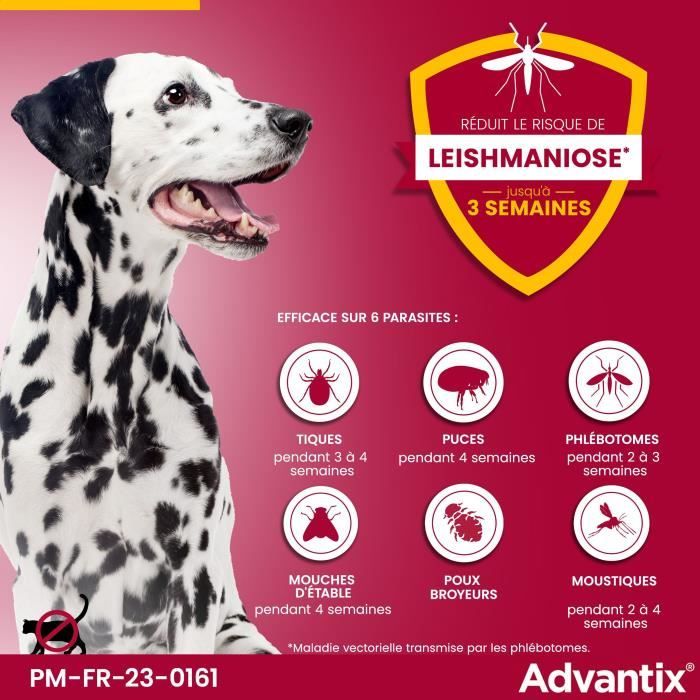 Advantix Dog Large breed antiparasitic solution 25 A 40kg 6 pipettes