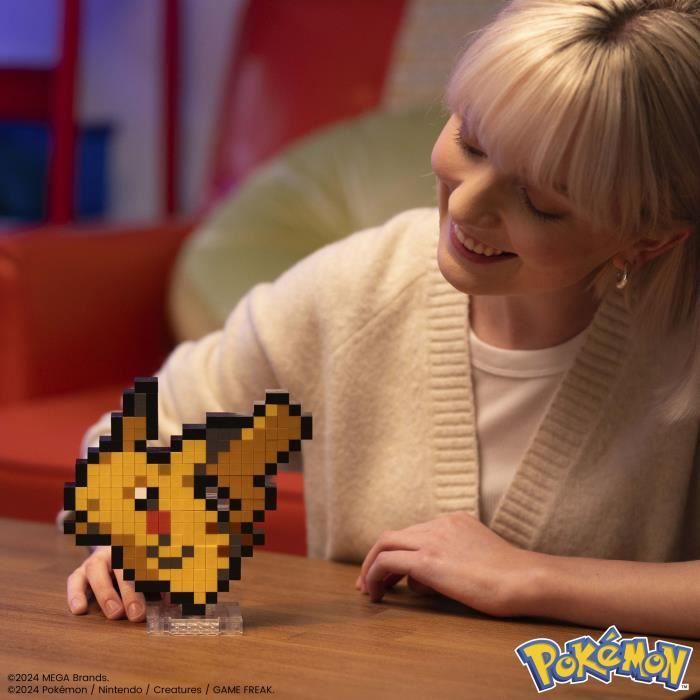 MEGA-Pokémon-Pikachu-400-Piece Retro Building Set - MEGA Pokémon - HTH74