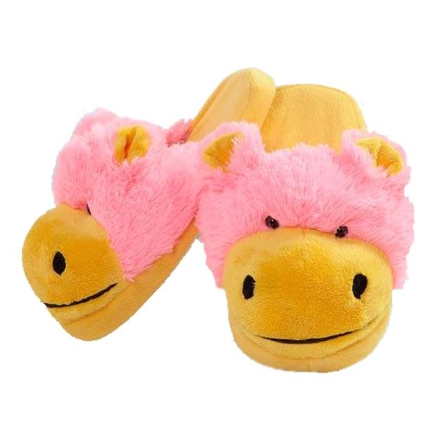 My Pillow Pets Neon Hippo Slippers Small Up To Toddler 10