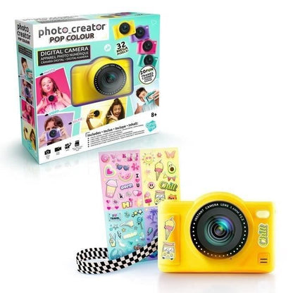 Canal Toys - Photo Creator - Pop Digital Camera Yellow Color - With 32GB SD card included