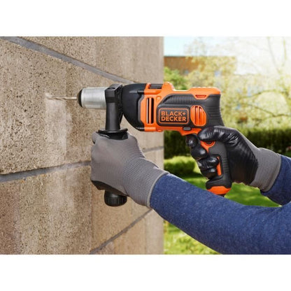BLACK + DECKER BEH850-QS Corded Hammer Drill - 850W - 54,400 cps / min - Depth Guide - Side Handle