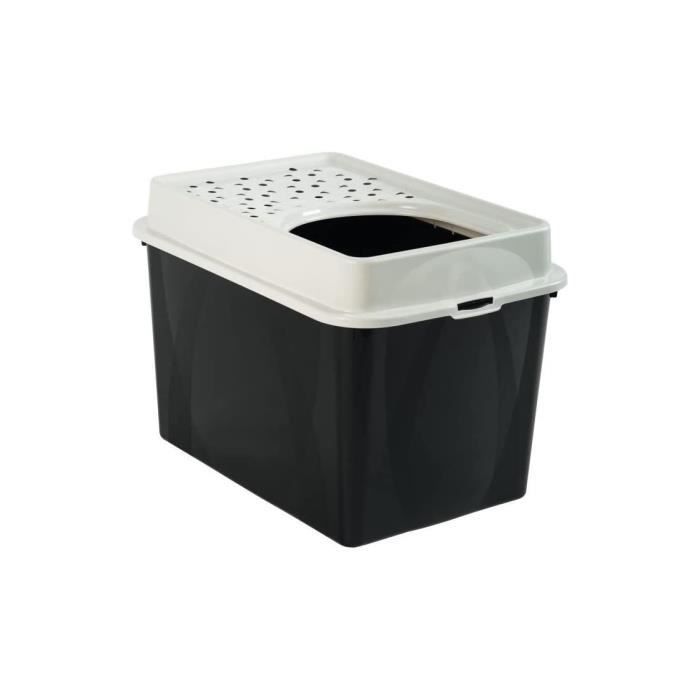 Toilet house TOP 50l - Black (Recycled PP) - 57.2 x 39.3 x 40.4 cm