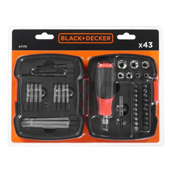 BLACK & DECKER 43 pieces screwdriver set A7175