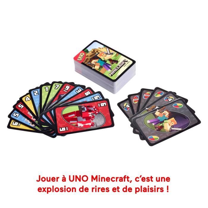 Mattel Games - Uno Minecraft - Card game - Ages 7 and up - UNO - FPD61