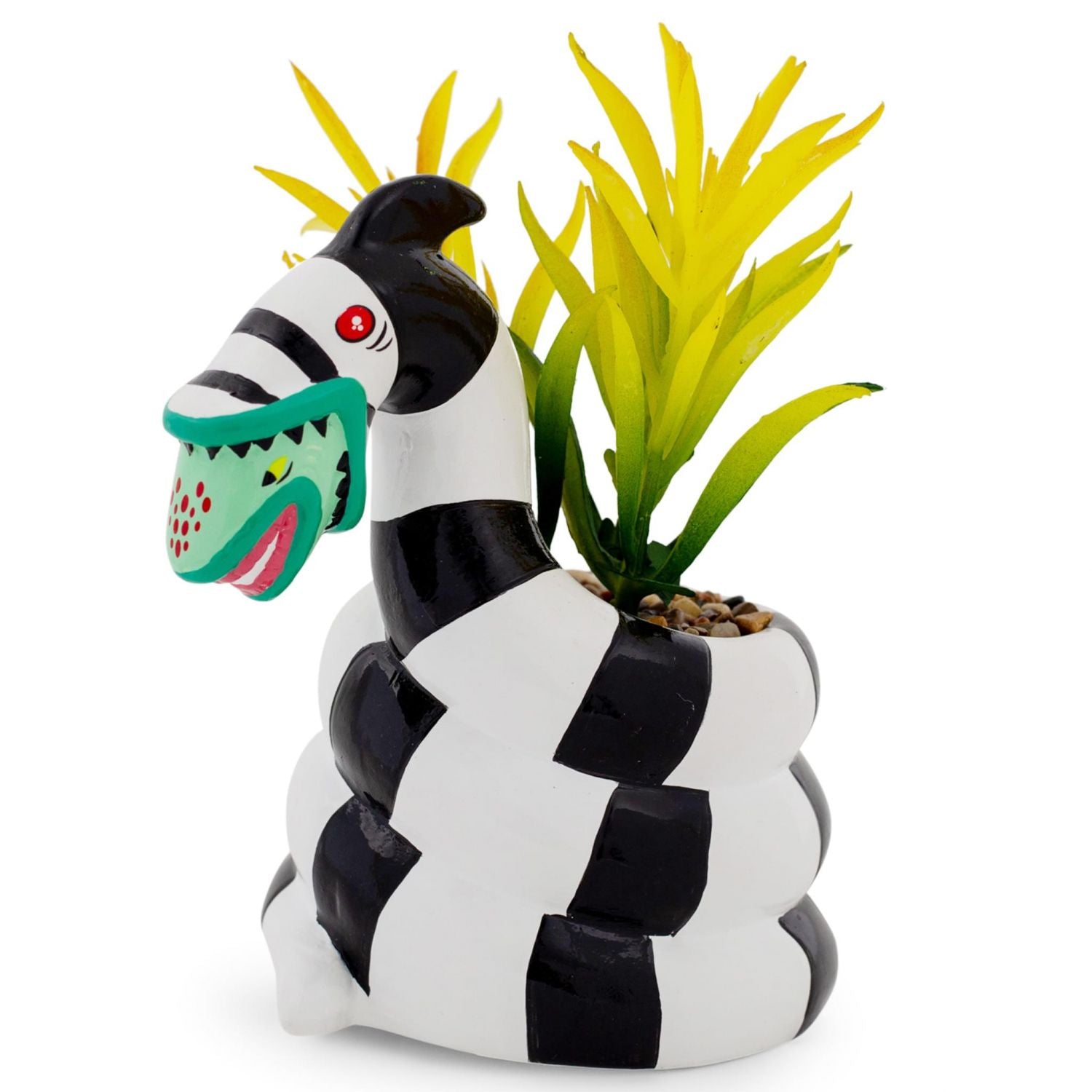 Beetlejuice Sandworm 6-Inch Ceramic Planter With Artificial Succulent