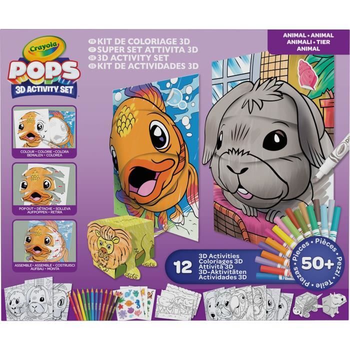 Creative - CRAYOLA - POPS 3D Color Pops Gift Set - Over 12 3D Activities! Ages 6 and up
