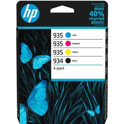 HP 934/935 4-Pack Original Ink Cartridges, Black / Cyan / Magenta / Yellow (6ZC72AE) for HP OfficeJet Pro 6200 Printers