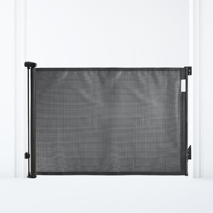 Extra high retractable safety barrier - DREAMBABY - 60 to 140 cm H90 cm - Black