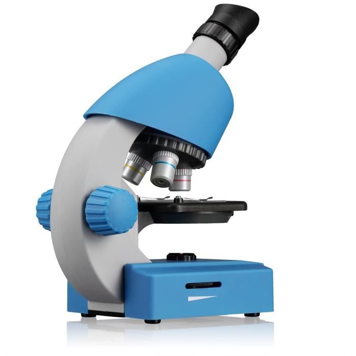Microscope 40x-640x - BRESSER JUNIOR - LED lighting - experiment kit - blue