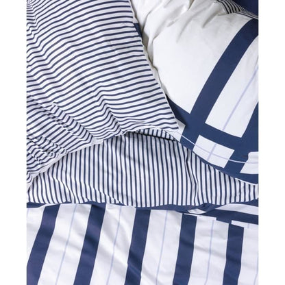 Bedding set - 1 duvet cover 220 x 240 cm + 2 pillowcases 60 x 60 cm - 100% cotton - Blue