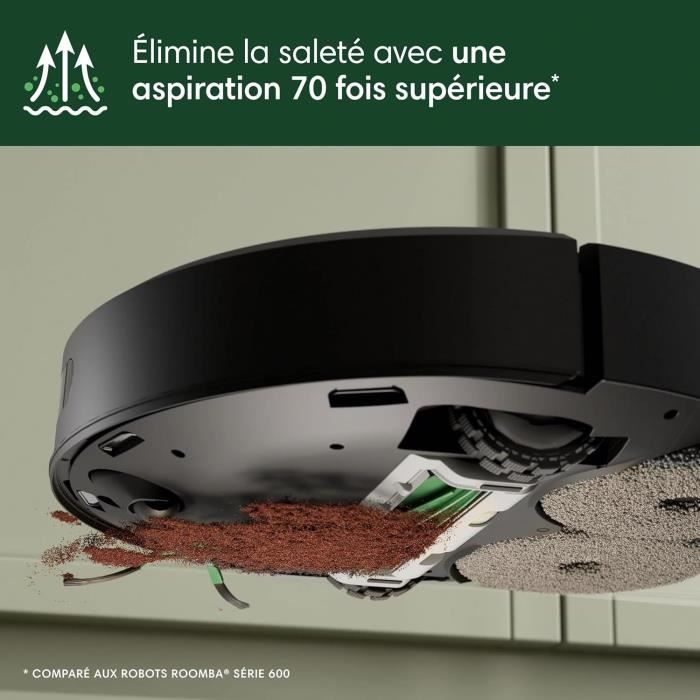 Robot Vacuum Cleaner - iRobot Roomba Plus 405 - Black - IoT Compatible - Programmable Cleaning