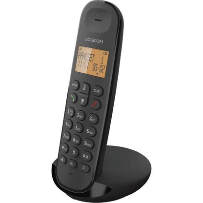 Fixed cordless telephone - LOGICOM - DECT ILOA 155T SOLO - Black - With answering machine