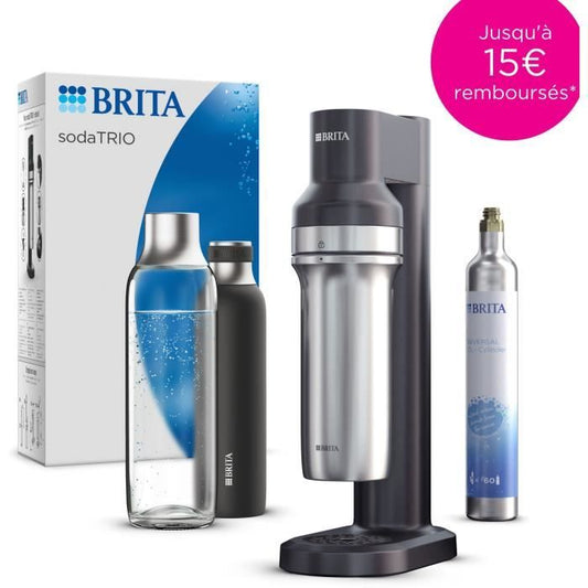 BRITA sodaTRIO black sparkling water machine