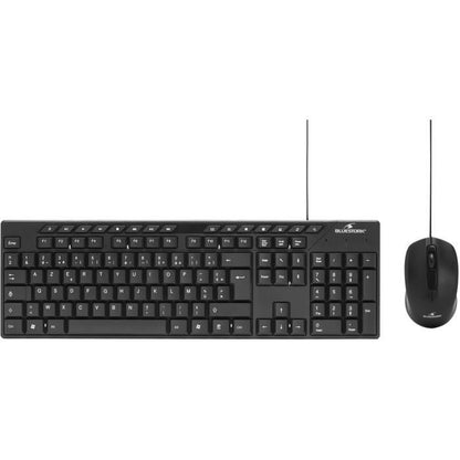Keyboard Mouse Pack - BLUESTORK - MEDIA OFFICE - Wired - Azerty - Windows Compatible - Black
