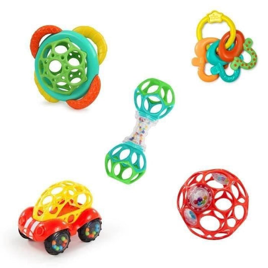 Bright Starts Set of Oball Hochet and Dentition Rings, 5 rooms, without BPA, 0-24 months