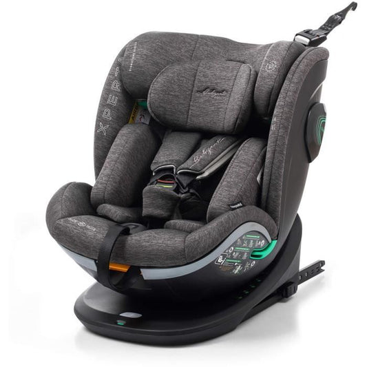 Car seat - BABYAUTO - XPERTA GREY DOBBY - From birth to 12 years - 0-36 kg - I-Size - ISOFIX - 360° swivel - ECE R129