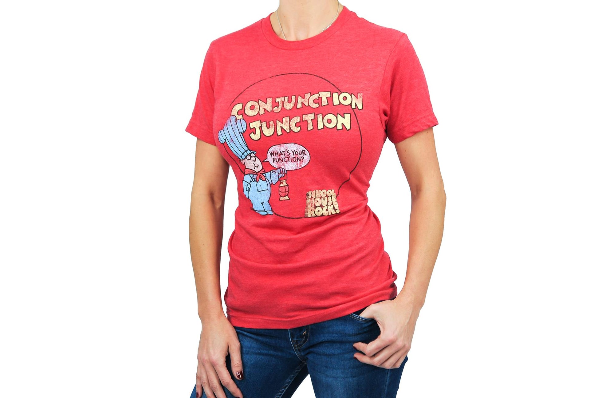 Schoolhouse Rock! “Conjunction Junction” Adult T-Shirt - Red M