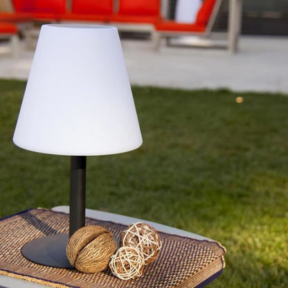 Solar and rechargeable table lamp - LUMISKY - STANDY MINI SOLAR RGB - H36 cm - Dimmable multicolor LED